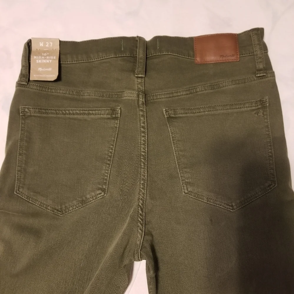 NWT Madewell Jeans Women's Size 27 Color Militar Green
